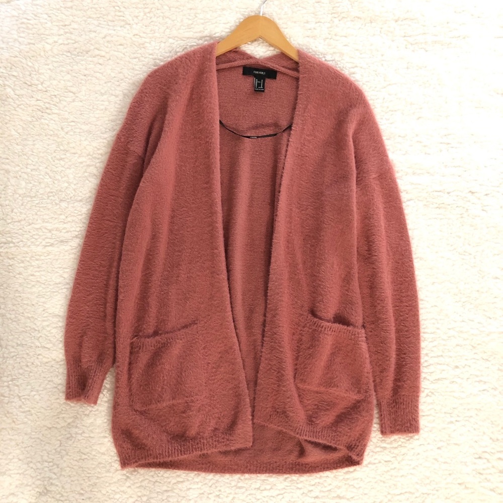 Forever 21 soft mauve pink cardigan